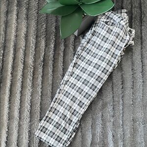 Plaid Pants in Black and White